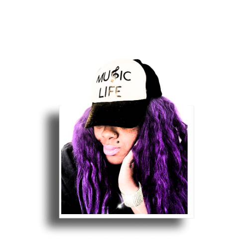 Music Life snap back hat-blk and wht
